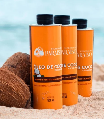 Frasco metálico Óleo de côco – 500 ml